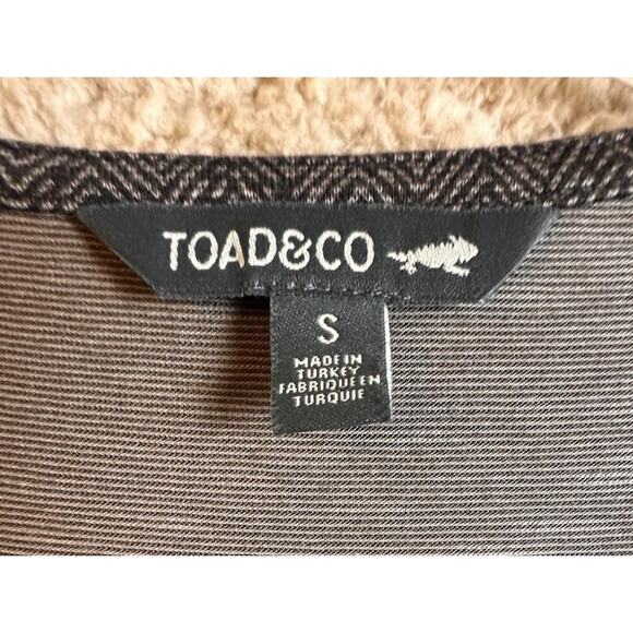 Toad&Co Black Sleeveless V-Neck Cue Wrap Knee Length Dress Sz S Travel Casual - Picture 7 of 16